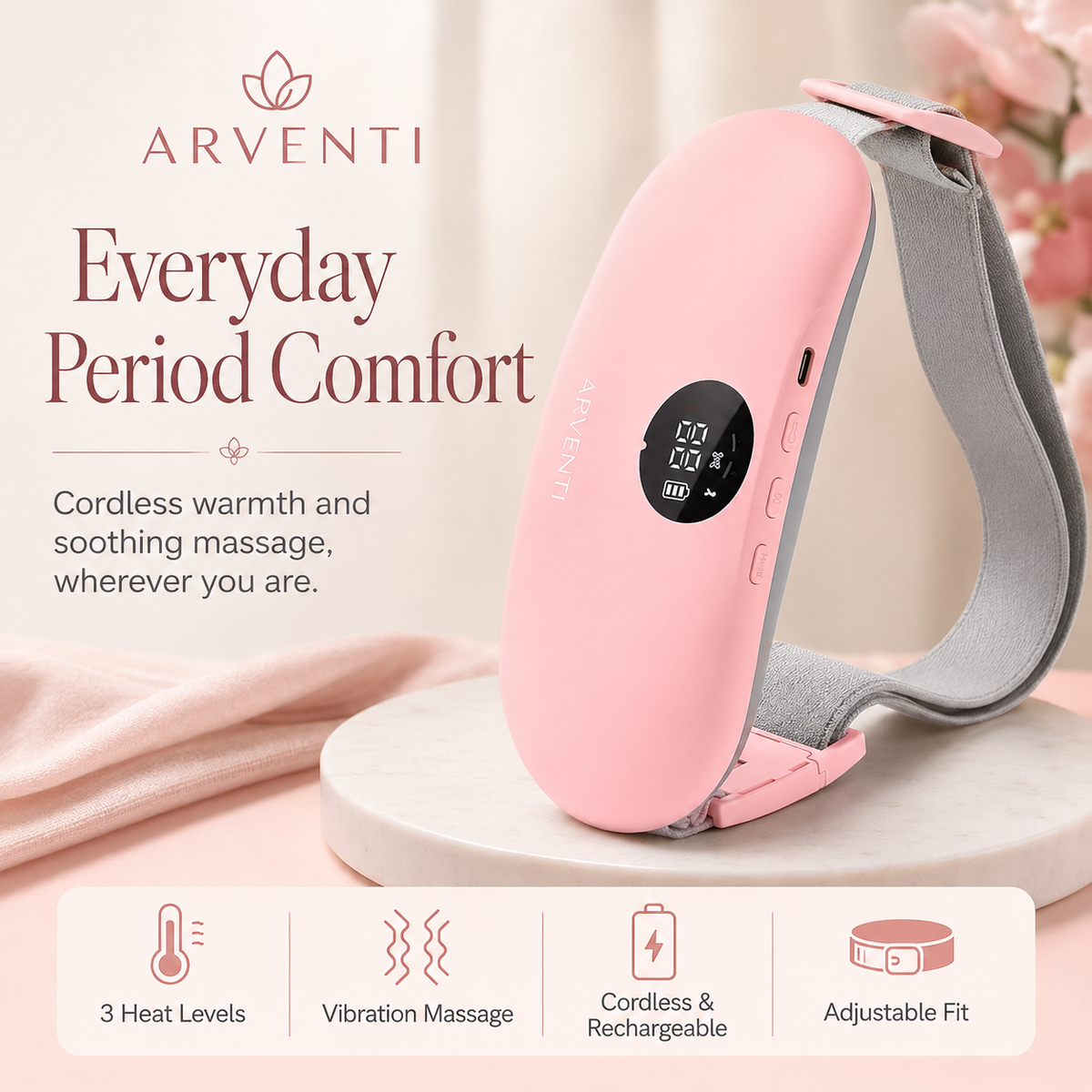 Heat & Massage Menstrual Comfort Belt